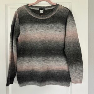 Venus Size S Gray/Pink Ombré Slub Sweater
